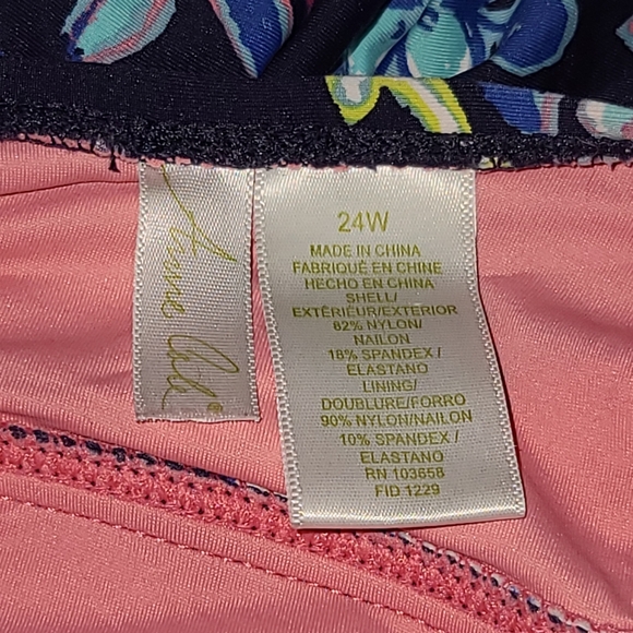 Anne Cole sz 24W Blue Floral One Piece Swimsuit - Picture 4 of 5